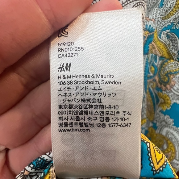 H&M PAISLEY BOHO MINI DRESS, SIZE US 4, PAISLEY PRINT - Picture 11 of 11